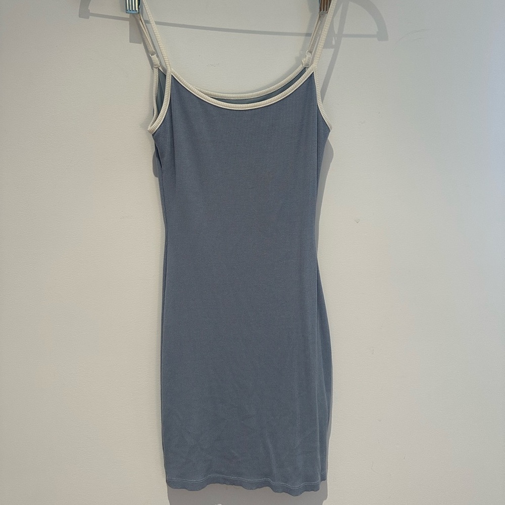 Blue Mini Dress w/ White Trim